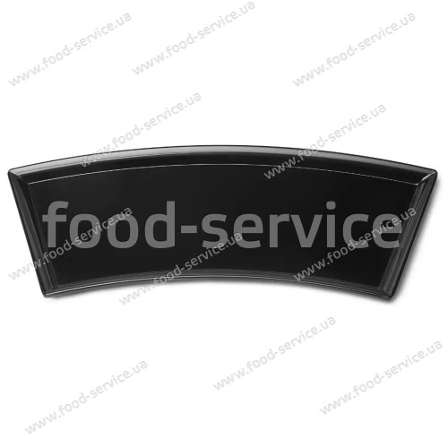 Блюдо з меламіну Brillis (400x150x20) чорне презентаційне закруглене 551